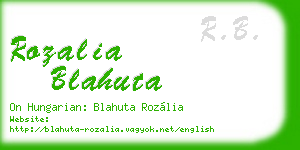rozalia blahuta business card